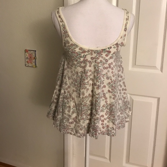 Billabong Au Revoir Trapeze Swing Floral Tank Top Sz Small - Picture 2 of 3